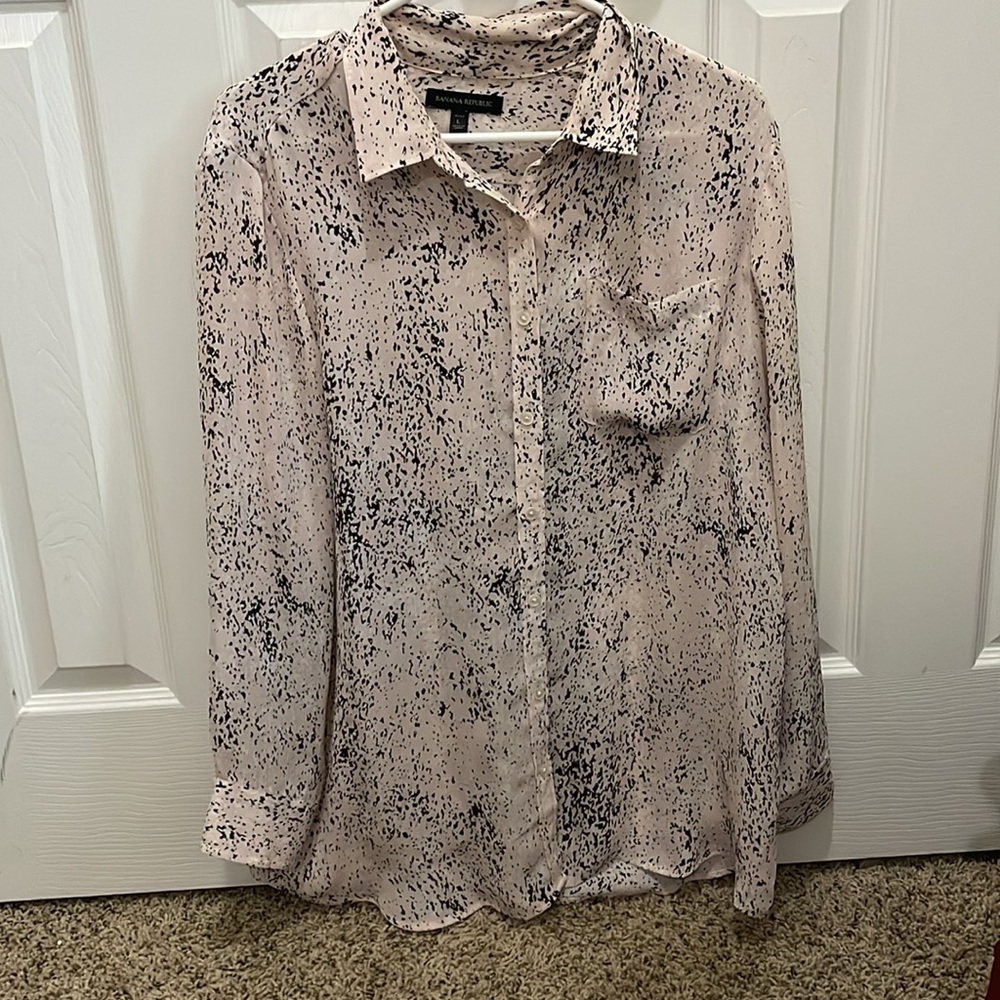 Banana Republic Bundle Lot of 4 size L Large 14 shirts and a dress long sleeve - Picture 3 of 6